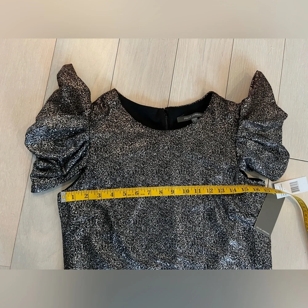 NWT Julia Jordan Ombré Sparkle Dress Silver/Bronze Size 6 - Picture 6 of 7